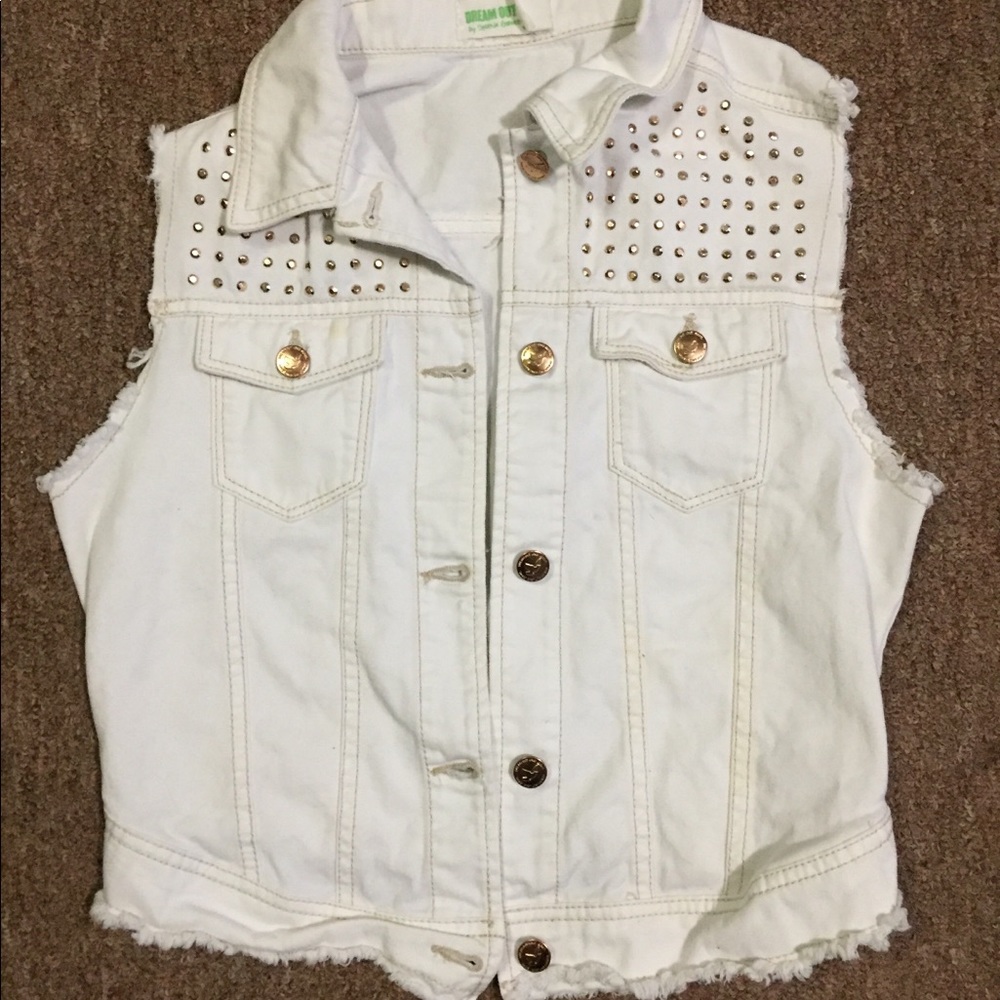 Jean sequined vest
